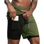 Short De Sport 2-en-1 Pour Hommes