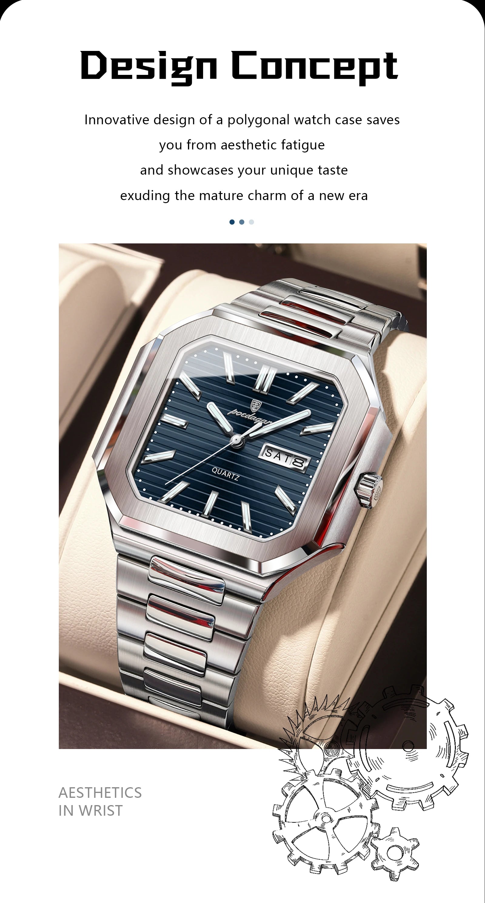 Montre A Quartz Stylish Hommes