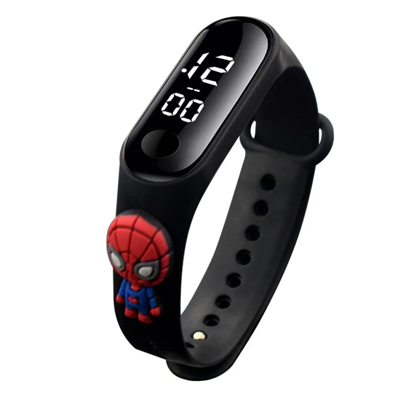 Disney Spider Man children's Cartoon Anime Character Luminous Bracelet Watch LED Touch Waterproof Clock Sports Gifts Christmas Z