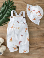 Ensemble Barboteuse Chapeau Pour Bébés