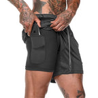 Short De Sport 2-en-1 Pour Hommes