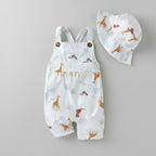 Ensemble Barboteuse Chapeau Pour Bébés