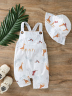 Ensemble Barboteuse Chapeau Pour Bébés