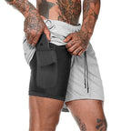 Short De Sport 2-en-1 Pour Hommes