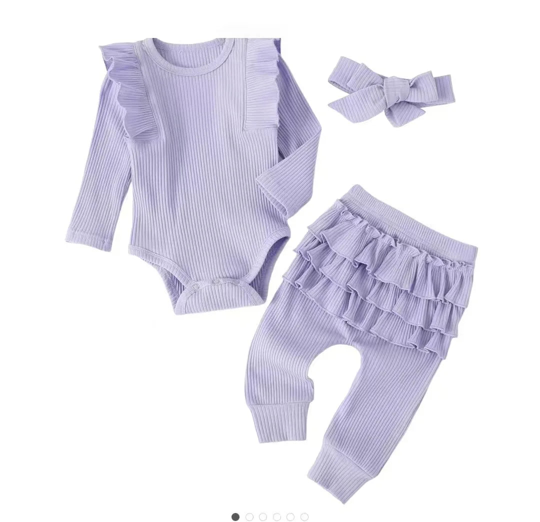 Ensemble 03 Pièces Pour Bébés Filles