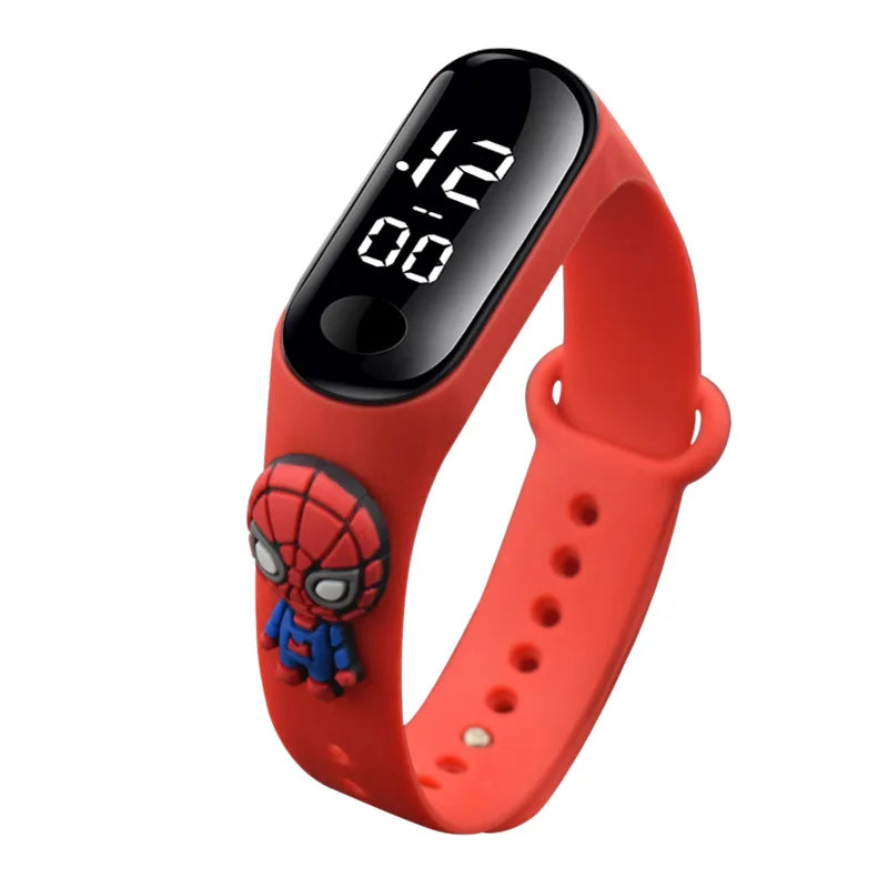 Disney Spider Man children's Cartoon Anime Character Luminous Bracelet Watch LED Touch Waterproof Clock Sports Gifts Christmas Z