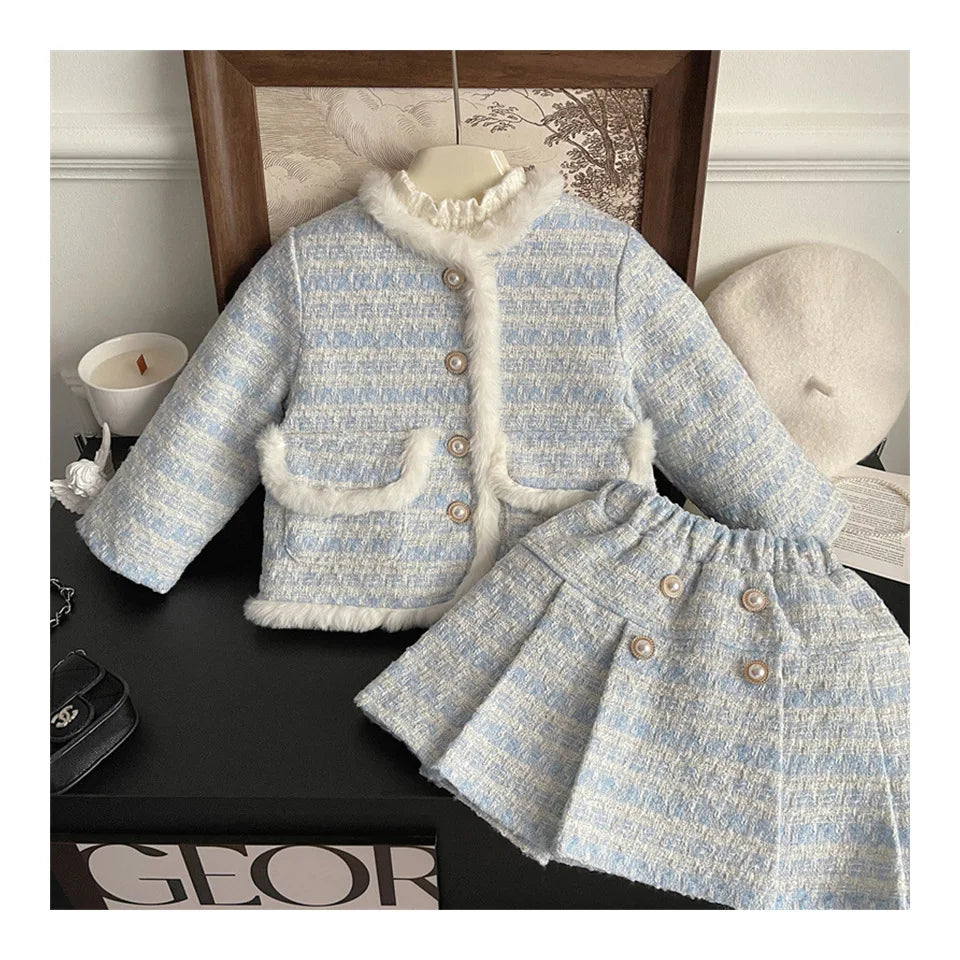 Ensemble Veste Jupe Pour Filles