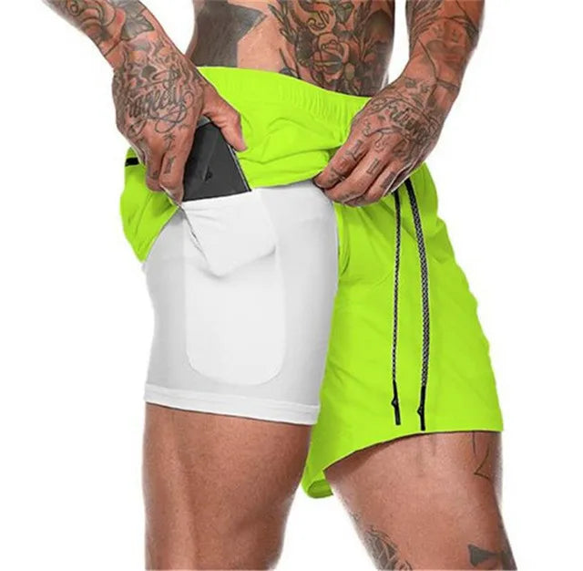 Short De Sport 2-en-1 Pour Hommes