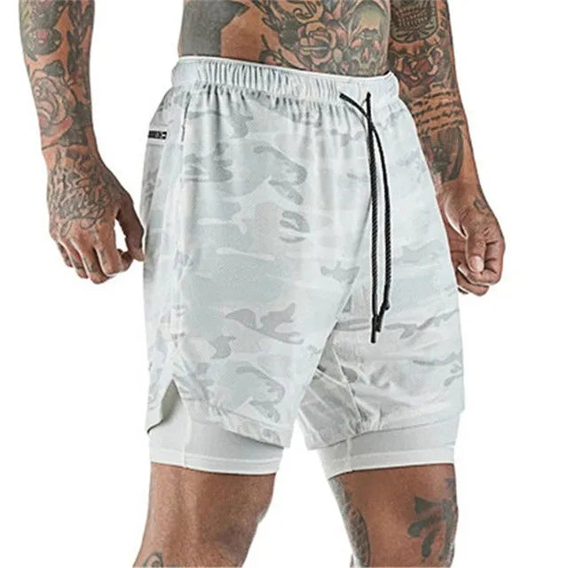 Short De Sport 2-en-1 Pour Hommes