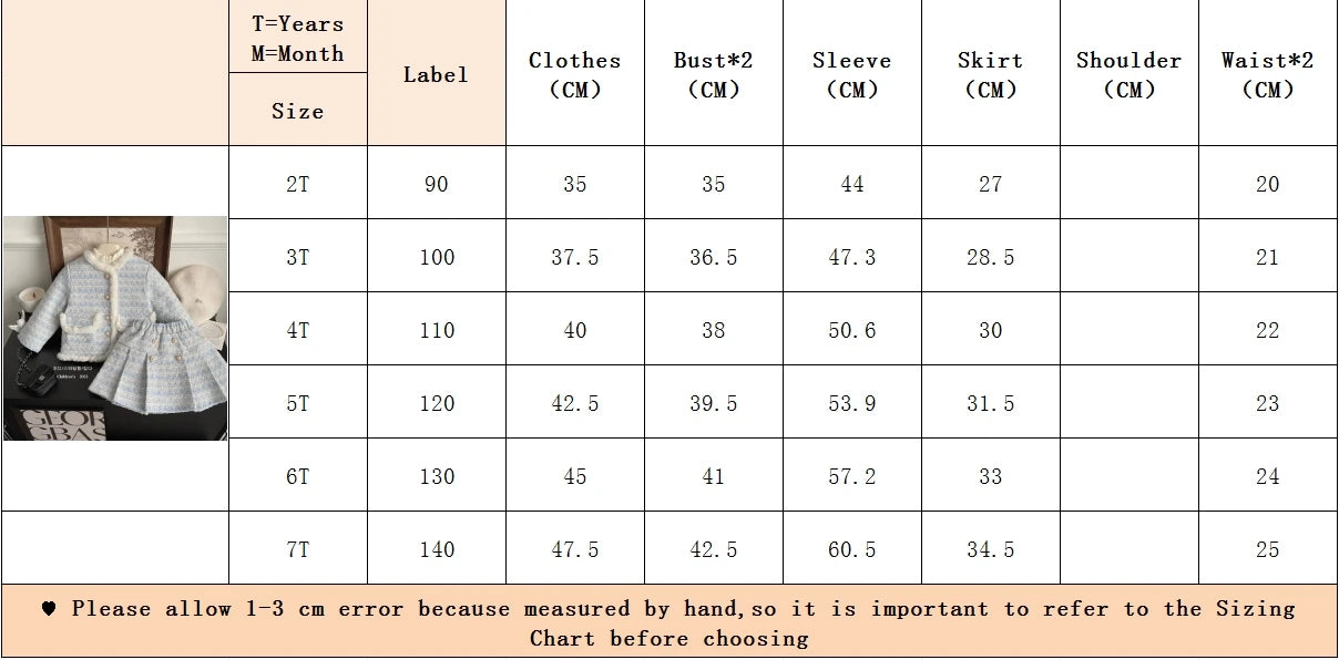 Ensemble Veste Jupe Pour Filles