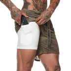 Short De Sport 2-en-1 Pour Hommes