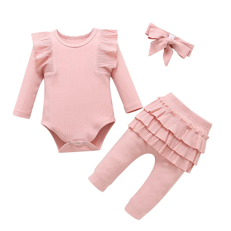 Ensemble 03 Pièces Pour Bébés Filles