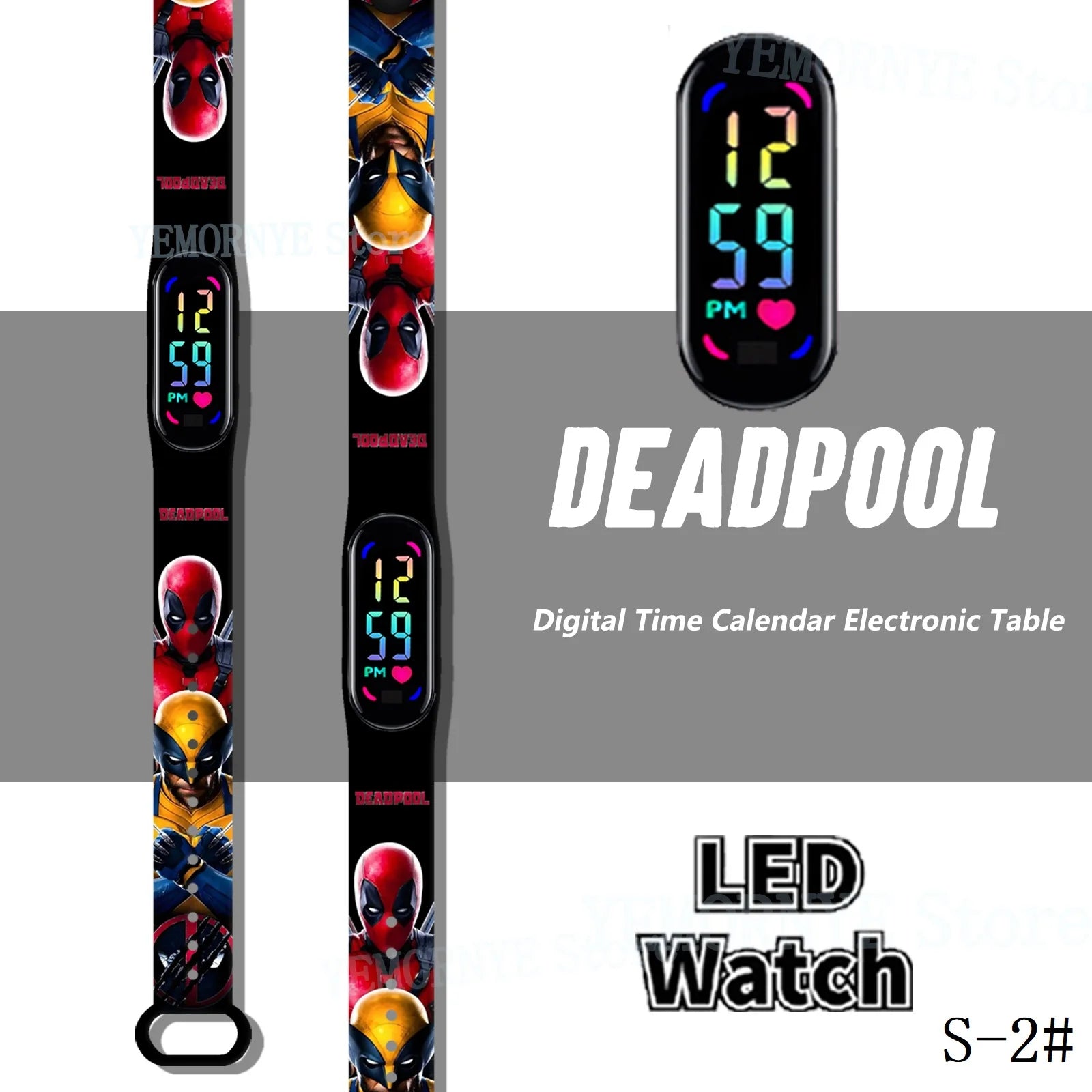 Disney Spider Man children's Cartoon Anime Character Luminous Bracelet Watch LED Touch Waterproof Clock Sports Gifts Christmas Z