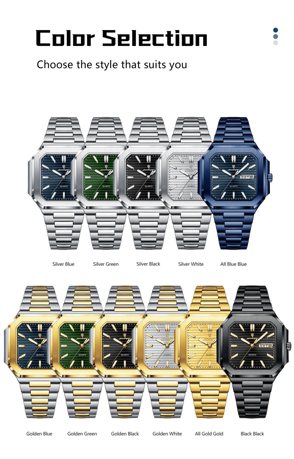 Montre A Quartz Stylish Hommes