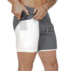 Short De Sport 2-en-1 Pour Hommes