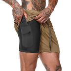 Short De Sport 2-en-1 Pour Hommes